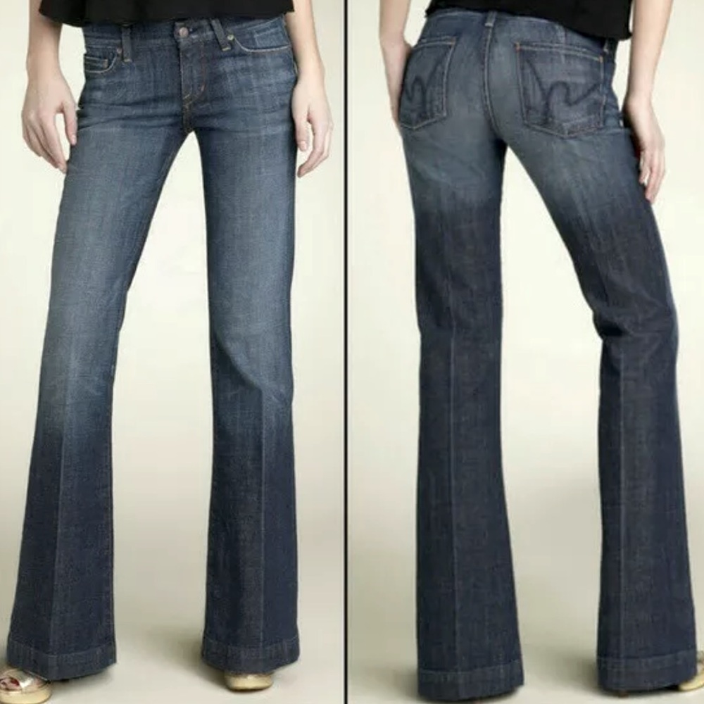 COH FAYE STRETCH low waist full leg Jeans SZ 27 - Picture 1 of 14